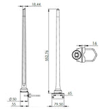 Poynting OMNI-121 V3 Outdoor 4G LTE 1.8/5/6dBi Omni-Directional Antenna